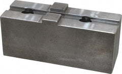 H & R Manufacturing - 15" Chuck Capacity, Tongue & Groove Attachment, Square Soft Lathe Chuck Jaw - Steel, 3" Btw Mount Hole Ctrs, 5-5/8" Long x 2" Wide x 2-5/16" High, 1/2" Groove - Makers Industrial Supply