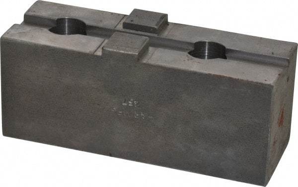 H & R Manufacturing - 18 to 21" Chuck Capacity, Tongue & Groove Attachment, Square Soft Lathe Chuck Jaw - Steel, 3" Btw Mount Hole Ctrs, 5-5/8" Long x 2" Wide x 2-5/16" High, 1/2" Groove - Makers Industrial Supply