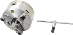 Bison - 3 Jaws, 6" Diam, Self Centering Manual Lathe Chuck - D1-3 Mount Spindle, Reversible, 3,000 Max RPM, 1.6535" Through Hole Diam, 0.0008" Axial Runout, 0.0012" Radial Runout, Cast Iron - Makers Industrial Supply