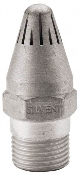 Silvent - Blow Gun High Force Nozzle - 3/8 MPT, 1.81" Hose Length, Aluminum, 145 psi, 238°F - Makers Industrial Supply