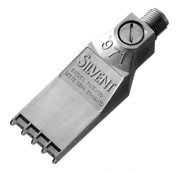 Silvent - Blow Gun Heavy-Duty Flat Nozzle - 1/8 NPT, 2.76" Hose Length - Makers Industrial Supply