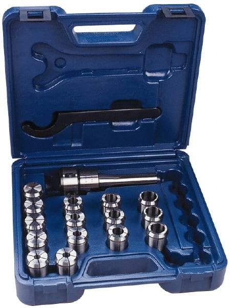 Interstate - NMTB40 Taper Shank, Full Grip Collet Chuck Set - Exact Industrial Supply