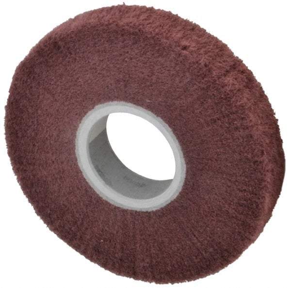 3M - 6" Diam Aluminum Oxide Finishing Flap Wheel - 2" Hole, 1" Wide, Density 3, Nonwoven, Very Fine Grade, 3,400 Max RPM - Makers Industrial Supply