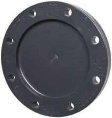 Value Collection - 8" Pipe, 13-1/2" OD, PVC Blind Pipe Flange - Schedule 80, Gray - Makers Industrial Supply