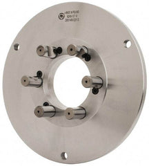 Bison - Adapter Back Plate for 12-1/2" Diam Self Centering Lathe Chucks - D1-6 Mount, 4.055" Through Hole Diam, 7.086mm ID, 12.4" OD, 3/4" Flange Height, Steel - Makers Industrial Supply