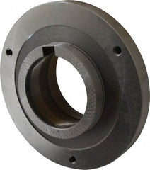 Bison - Adapter Back Plate for 8" Diam Self Centering Lathe Chucks - L-1 Mount, 4-1/8" Through Hole Diam, 6.93mm ID, 7.87" OD, 0.79" Flange Height, Steel - Makers Industrial Supply