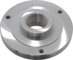 Bison - Adapter Back Plate for 5" Diam Self Centering Lathe Chucks - 1-1/2 - 8 Mount, 1.515" Through Hole Diam, 2.164mm ID, 5" OD, 0.51" Flange Height, Steel - Makers Industrial Supply