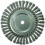 8" Diameter - 5/8" Arbor Hole - Cable Twist Steel Wire Straight Wheel - Makers Industrial Supply