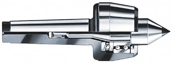 Rohm - MT2 Taper Shank, 1.77" Head Diam Carbide Tipped Live Center - 7,000 Max RPM, 1.35" Head Length, 0.7874" Point Diam, 0.945" Point Len, 264 Lb Max Workpc, 5.08" OAL, Standard Point - Makers Industrial Supply