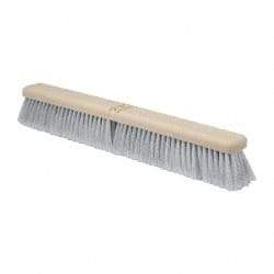 PRO-SOURCE - 24" General Purpose Polypropylene Push Broom - 3" Bristle Length, Plastic Block, Bolt-On Handle Connection, Handle Sold Separately - Makers Industrial Supply