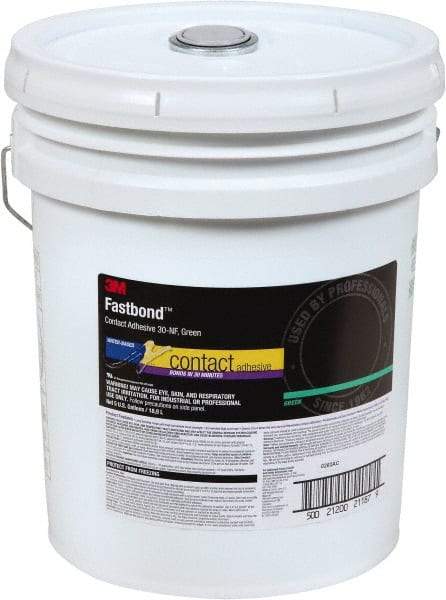 3M - 5 Gal Pail Green Contact Adhesive - Series 30NF, 4 hr Working Time - Makers Industrial Supply