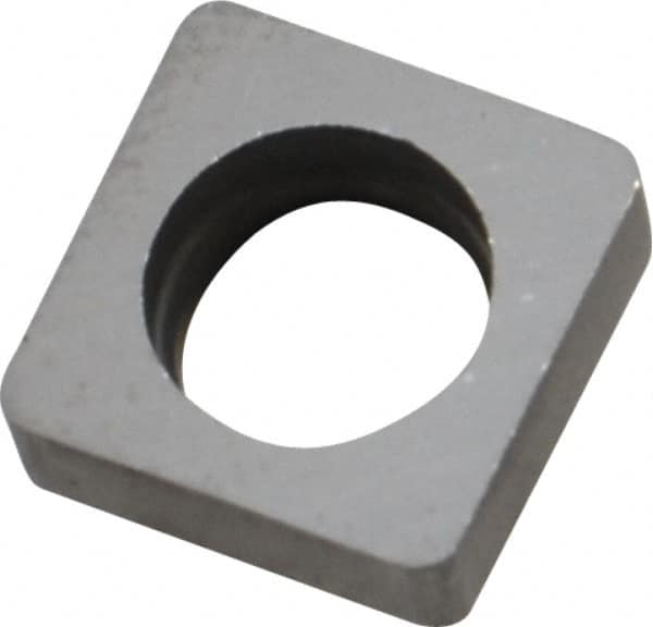 Made in USA - 3/8" Inscribed Circle, Square Shim for Indexables - Carbide, 1/8" Thick, ISSN Shim Style, Negative Rake - Makers Industrial Supply