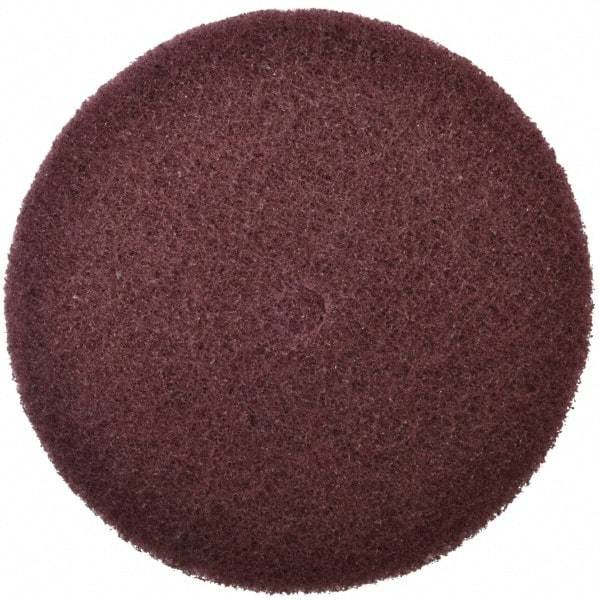 3M - 6" Fine Grade Aluminum Oxide Deburring Disc - 1/2" Center Hole, Arbor Connection, Maroon, 4,000 Max RPM - Makers Industrial Supply