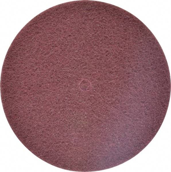 3M - 8" Fine Grade Aluminum Oxide Deburring Disc - 1/2" Center Hole, Arbor Connection, Maroon, 3,000 Max RPM - Makers Industrial Supply