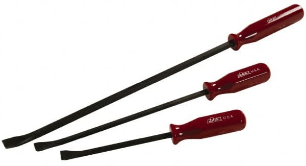 Made in USA - 3 Piece Pry Bar Set - Includes 12, 17 & 25" Lengths - Makers Industrial Supply