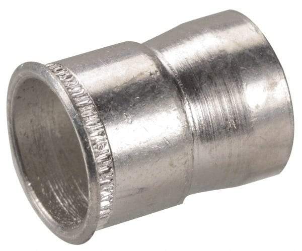 Made in USA - M4x0.70 Metric Coarse, Cadmium-Plated, Steel Knurled Rivet Nut Inserts - 0.76mm to 2.29mm Grip, 6.35mm Drill Size, 6.83mm Body Diam - Makers Industrial Supply