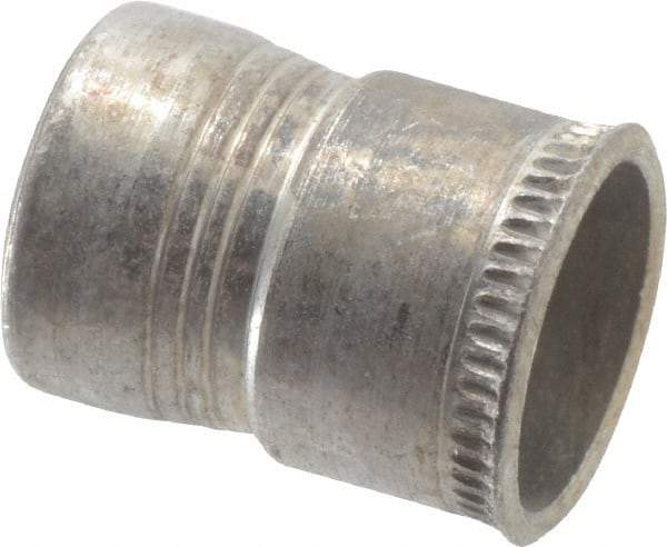 Made in USA - M6x1.00 Metric Coarse, Cadmium-Plated, Aluminum Knurled Rivet Nut Inserts - 0.76mm to 2.29mm Grip, 9.53mm Drill Size, 10.16mm Body Diam - Makers Industrial Supply