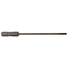 Made in USA - Letter F, 6" Flute Length, 7" Depth of Cut, Carbide-Tipped Shank, Single Flute Gun Drill - Exact Industrial Supply