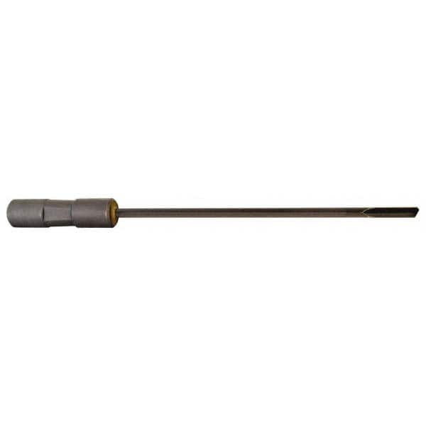 Made in USA - #34, 4" Flute Length, 3" Depth of Cut, Carbide-Tipped Shank, Single Flute Gun Drill - Makers Industrial Supply