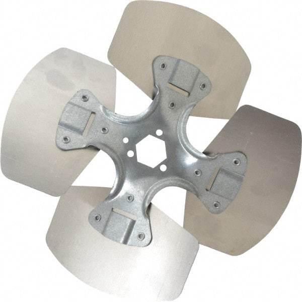 Made in USA - 10" Blade Diam, Commercial Fan Blade - Clockwise Rotation, 4 Blades - Makers Industrial Supply