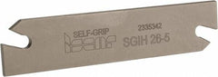 Iscar - 1.0236" Blade Height, 0.1575" Blade Width, 4.3307" OAL, Right Hand Cut, Double End Indexable Cut-Off Blade - SGIH Blade, Self Grip Series - Makers Industrial Supply