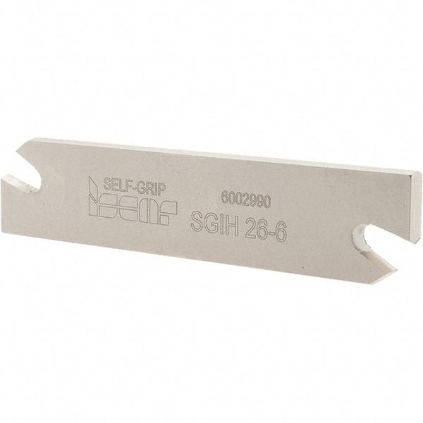 Iscar - 1.0236" Blade Height, 0.2047" Blade Width, 4.3307" OAL, Right Hand Cut, Double End Indexable Cut-Off Blade - SGIH Blade, Self Grip Series - Makers Industrial Supply