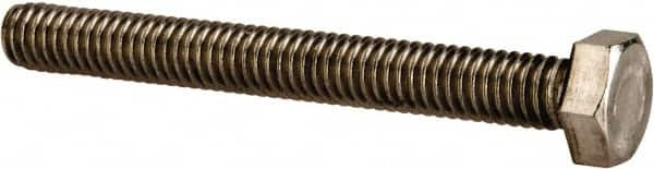 Value Collection - 5/16-18 UNC, 2-3/4" Length Under Head Hex Head Cap Screw - Fully Threaded, Grade 316 Stainless Steel, Uncoated, 1/2" Hex - Makers Industrial Supply