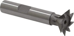 Keo - 3/4" Diam x 3/16" Width of Cut, 45° Included Angle, High Speed Steel Dovetail Cutter - 3/8" Shank Diam, 1-15/16" Shank Length, 2-1/8" Overall Length, Weldon Flat, Uncoated - Makers Industrial Supply