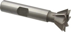 Keo - 3/4" Diam x 5/16" Width of Cut, 60° Included Angle, Cobalt Dovetail Cutter - 3/8" Shank Diam, 2-1/8" Overall Length, Weldon Flat, Uncoated - Makers Industrial Supply