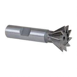 Keo - 1" Diam x 7/16" Width of Cut, 60° Included Angle, Cobalt Dovetail Cutter - 1/2" Shank Diam, 2-1/2" Overall Length, Weldon Flat, Uncoated - Makers Industrial Supply