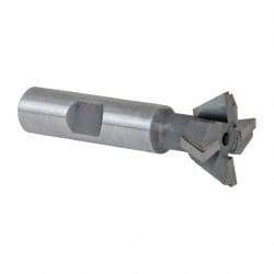 Keo - 1" Diam x 3/8" Width of Cut, 60° Included Angle, Carbide-Tipped Dovetail Cutter - 1/2" Shank Diam, 2-1/2" Overall Length, 0.02" Corner Radius, Weldon Flat, Uncoated - Makers Industrial Supply