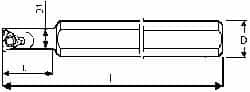 Carmex - Internal Thread, Left Hand Cut, 12mm Shank Width x 12mm Shank Height Indexable Threading Toolholder - 100mm OAL, 06IL Insert Compatibility, SI Toolholder - Makers Industrial Supply