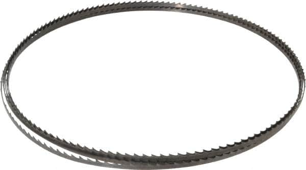 Starrett - 4 TPI, 14' Long x 1/4" Wide x 0.025" Thick, Welded Band Saw Blade - Carbon Steel, Toothed Edge, Raker Tooth Set, Flexible Back, Contour Cutting - Makers Industrial Supply