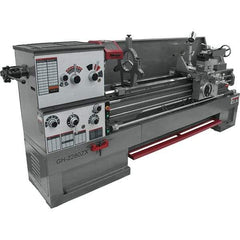 Jet - 22" Swing, 80" Between Centers, 230/460 Volt, Triple Phase Engine Lathe - 7MT Taper, 10 hp, 25 to 1,800 RPM, 3-1/8" Bore Diam, 40" Deep x 48-7/8" High x 136-1/8" Long - Makers Industrial Supply