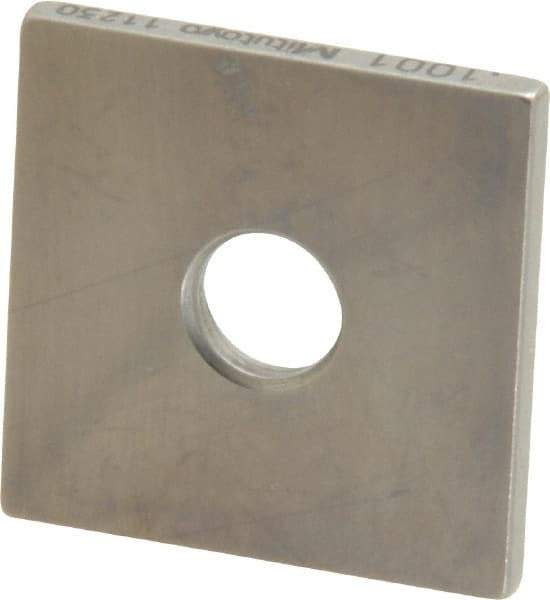 Mitutoyo - 0.1001" Square Steel Gage Block - Accuracy Grade 0, Includes Certificate of Inspection - Makers Industrial Supply