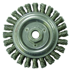 6" Diameter - 5/8-11" Arbor Hole - Stringer Bead Twist Steel Wire Straight Wheel - Makers Industrial Supply