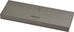 Mitutoyo - 4" Rectangular Steel Gage Block - Accuracy Grade 0, Includes Certificate of Inspection - Makers Industrial Supply