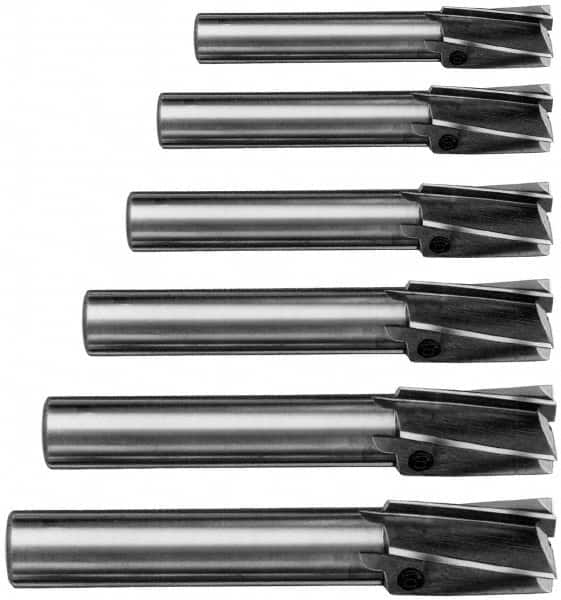 Value Collection - 6 Piece, 3 Flutes, Straight Shank, Interchangeable Pilot Counterbore Set - Makers Industrial Supply