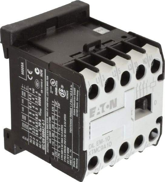 Eaton Cutler-Hammer - 3 Pole, 208 Coil VAC at 60 Hz, Nonreversible Open Enclosure IEC Contactor - 1 Phase hp: 0.5 at 115 V, 1 at 200 V, 1.5 at 230 V, 3 Phase hp: 2 at 200 V, 3 at 230 V, 5 at 460 V, 5 at 575 V, 8.80 Amp Inductive Load Rating Listed - Makers Industrial Supply