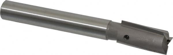 Made in USA - 25/32" Diam, 5/8" Shank, Diam, 3 Flutes, Straight Shank, Interchangeable Pilot Counterbore - Makers Industrial Supply