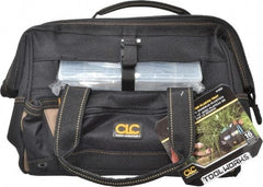 CLC - 16 Pocket Black Polyester Tool Bag - 12" Wide x 8" Deep x 9" High - Makers Industrial Supply
