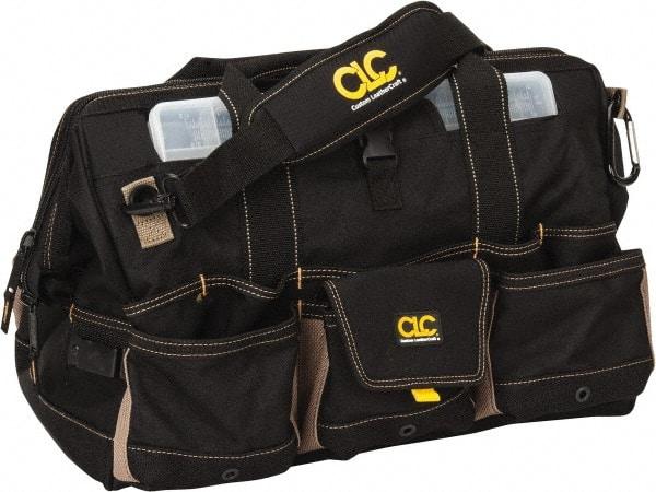 CLC - 37 Pocket Black Polyester Tool Bag - 18" Wide x 11" Deep x 11" High - Makers Industrial Supply