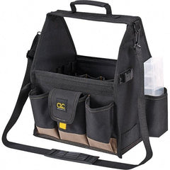 CLC - 20 Pocket Black Polyester Tool Tote - 12" Wide x 8-1/2" Deep x 14" High - Makers Industrial Supply