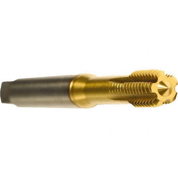 Emuge - 5/16-18 UNC 2BX Modified Bottoming Thread Forming Tap - Cobalt, TiN Finish, 3.543" OAL, 0.551" Thread Length, Right Hand Thread, Series Druck - Makers Industrial Supply