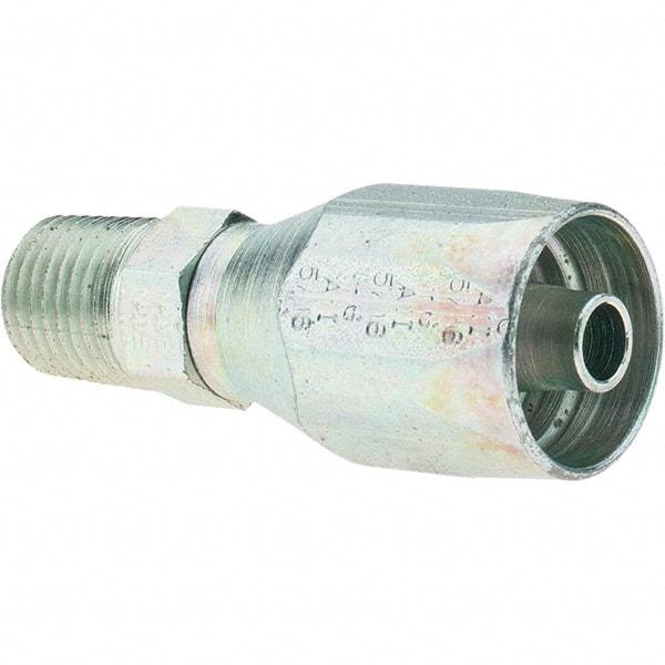 Eaton - 1/4-18 NPT, Reusable Hose Male Fitting - 5/16" Hose ID - Makers Industrial Supply