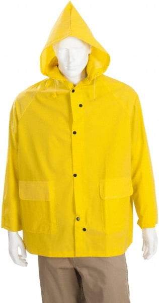 MCR Safety - Size 3XL, Yellow, Rain Jacket - No Pockets - Makers Industrial Supply