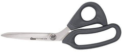 Clauss - 3-1/2" LOC, 9" OAL Titanium Standard Shears - Ambidextrous, Plastic Offset Handle, For General Purpose Use - Makers Industrial Supply