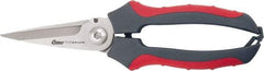 Clauss - 2-1/2" Length of Cut, Straight Pattern Multi-Purpose Snip - 8" OAL, Comfort Grip Handle - Makers Industrial Supply