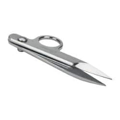 Clauss - 1-1/4" Length of Cut, Straight Pattern Nipper Snip - 4-1/4" OAL, Double Plated Chrome Over Nickel Handle - Makers Industrial Supply