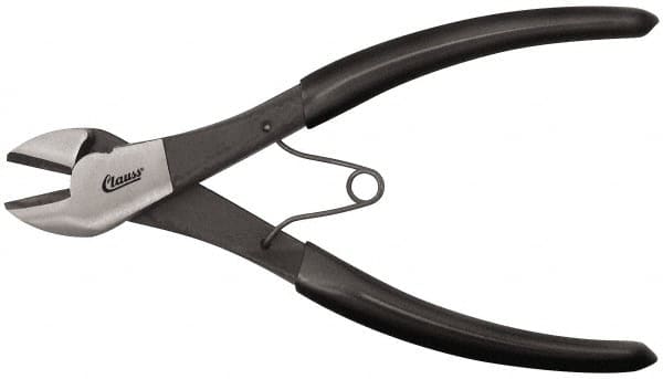 Clauss - 7" OAL, Wire Cutter - 7/8" Jaw Length x 1-1/8" Jaw Width, Standard Head, Vinyl Coated Handle - Makers Industrial Supply